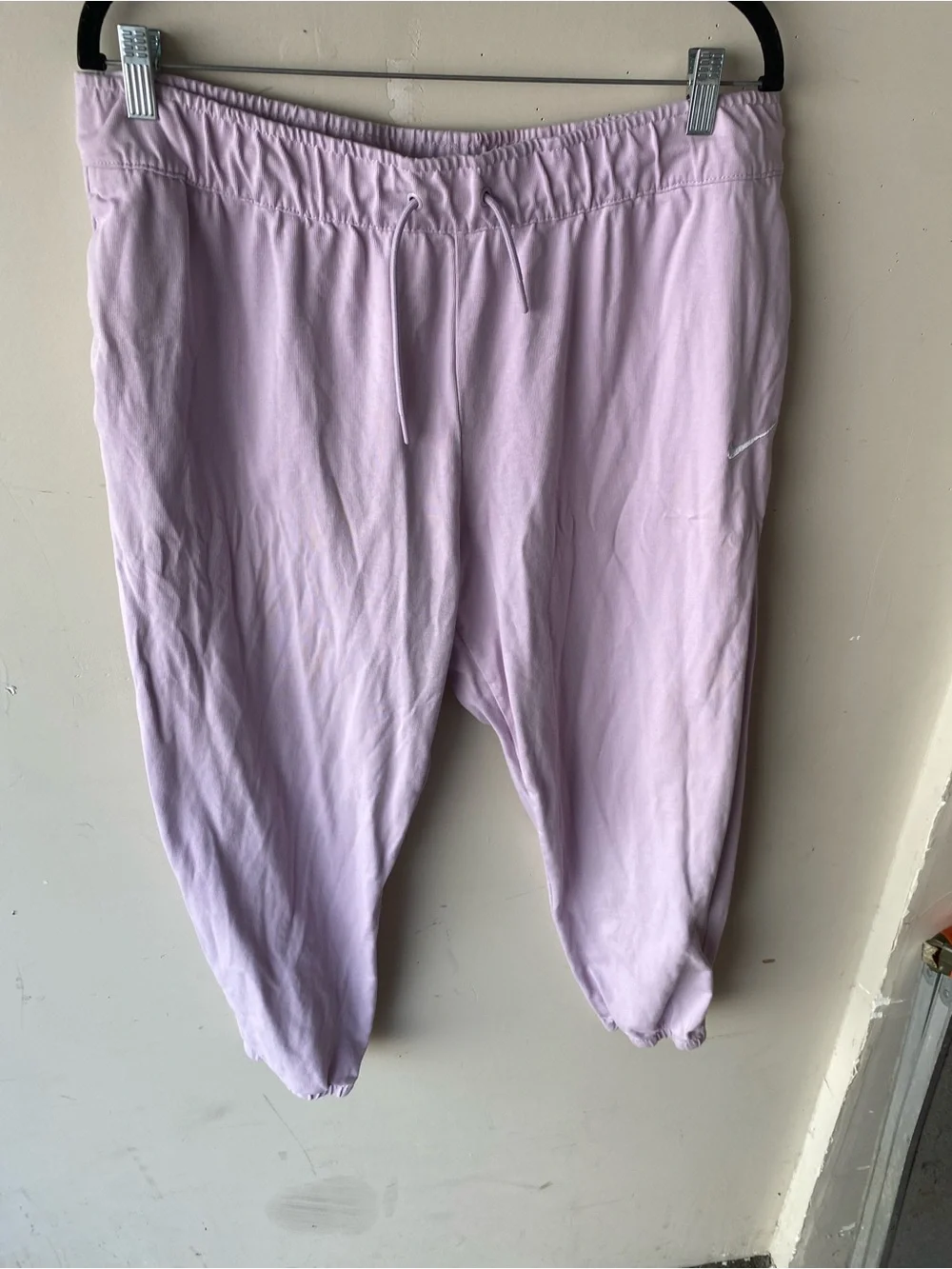 NIKE Lilac Purple Cotton Jersey Easy Jogger Pants XL Pastelcore Lounge